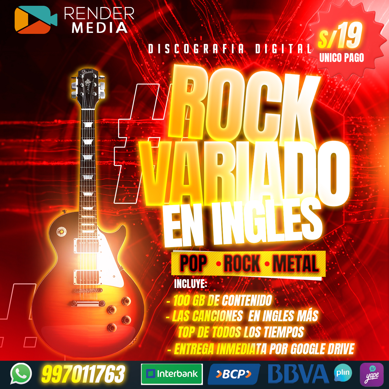 Ultimate Rock Collection – 100GB de Rock en Inglés