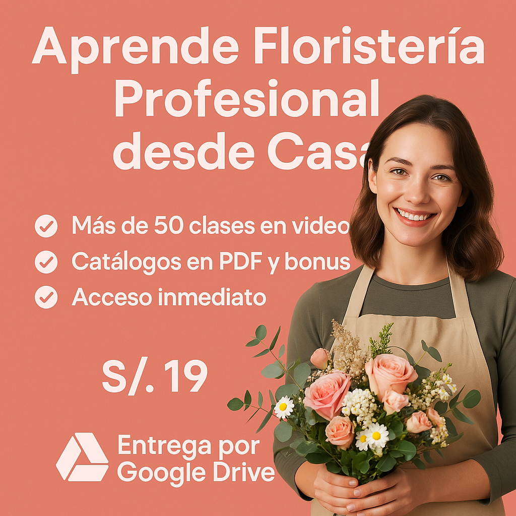¡Aprende Floristería Profesional desde Casa! 🌸